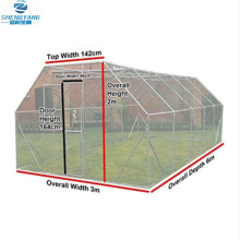 lapicera de ejercicio para perros corre una caminata extragrande en una jaula galvanizada para jaulas 6m x 3m x 2m